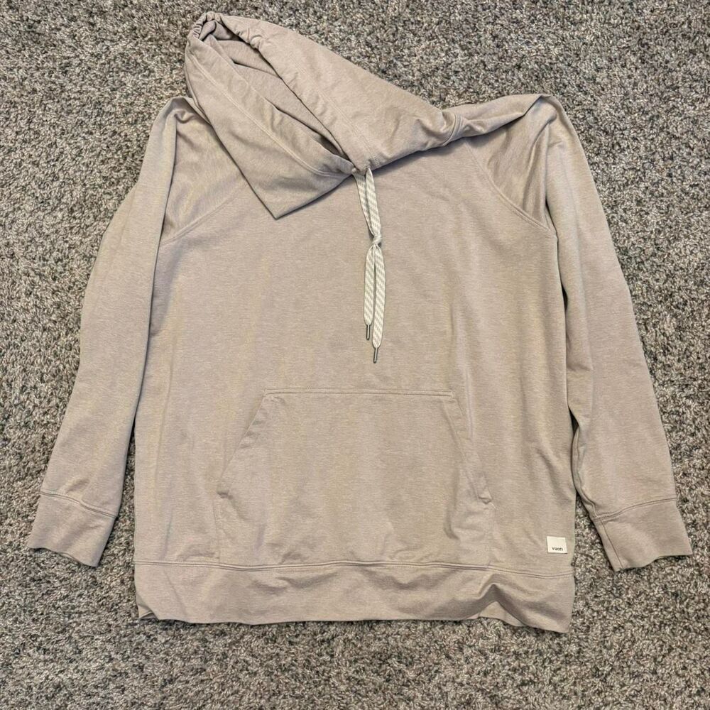 Vuori Women's Halo Oversized Hoodie XS Butter Soft EUC Beige Heather Athleisure